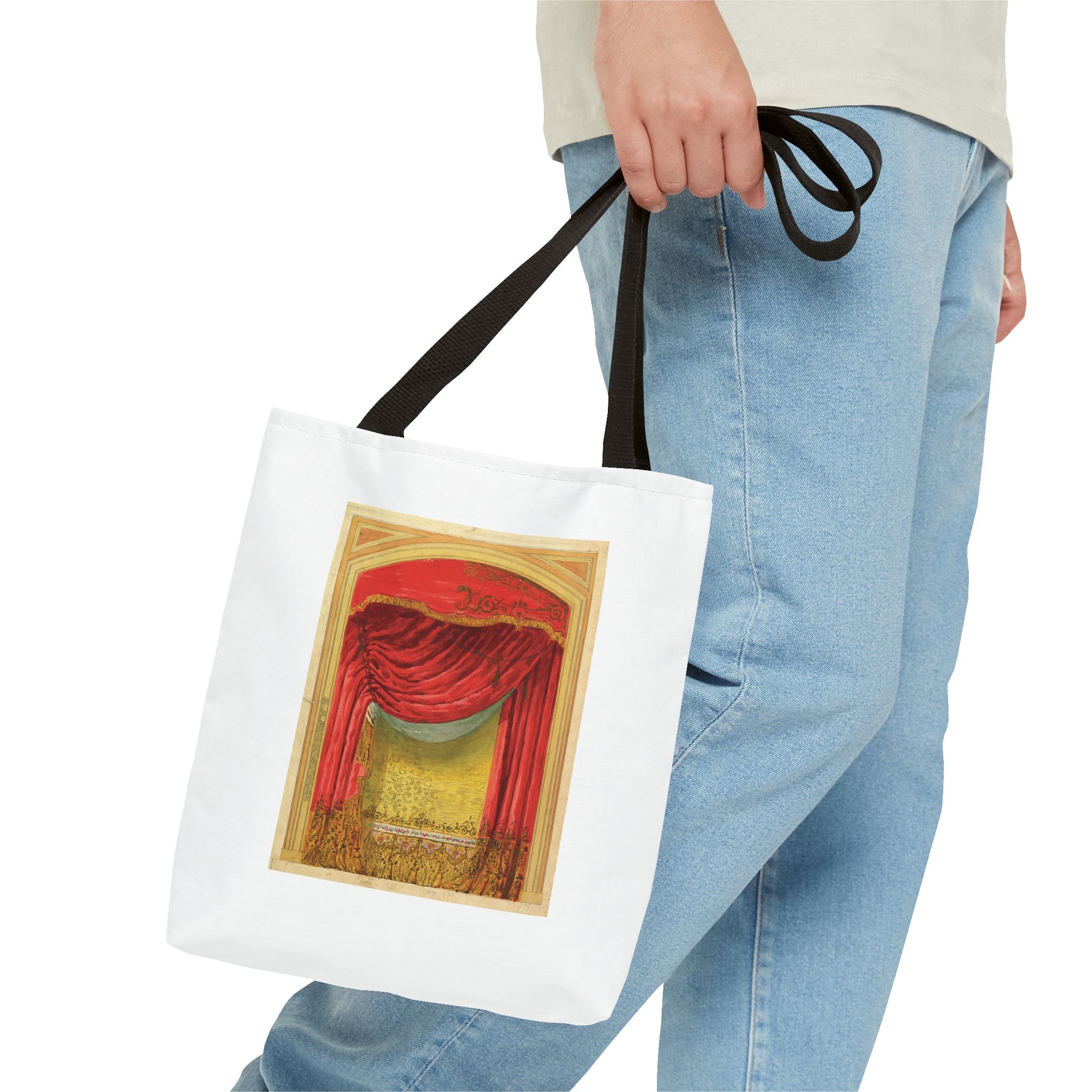 Stylish Tote Bag - Casino de St. Etienne Stage Design Artwork by Eugène Cicéri