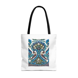 Stylish Tote Bag - Lustered Earthenware Tile Panel