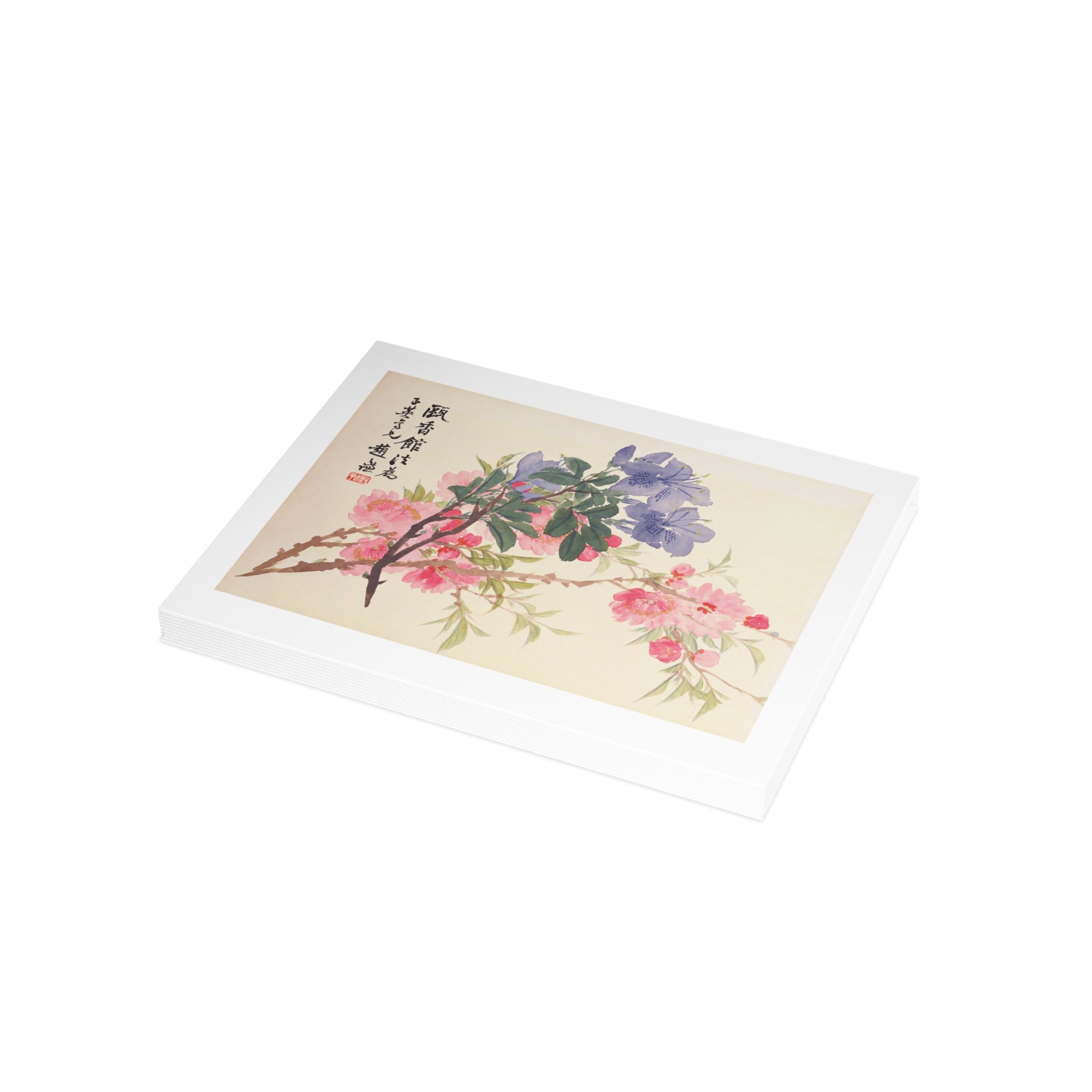 Postcard Bundles (envelopes included) - Zhao Zhiqian's Flower Album - Peach Blossom Page