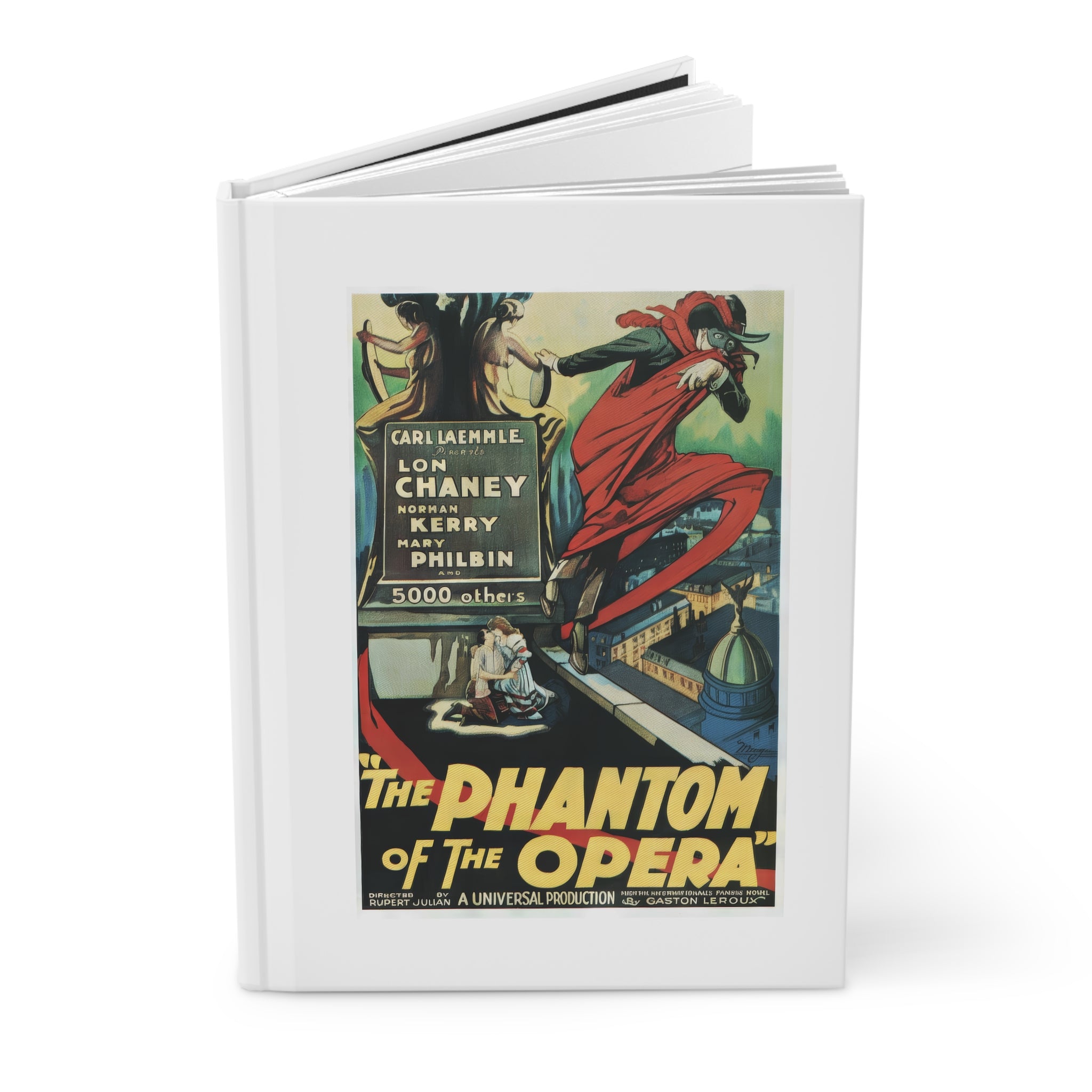 Hardcover Journal Matte - The Phantom of the Opera (1925) Vintage Artwork