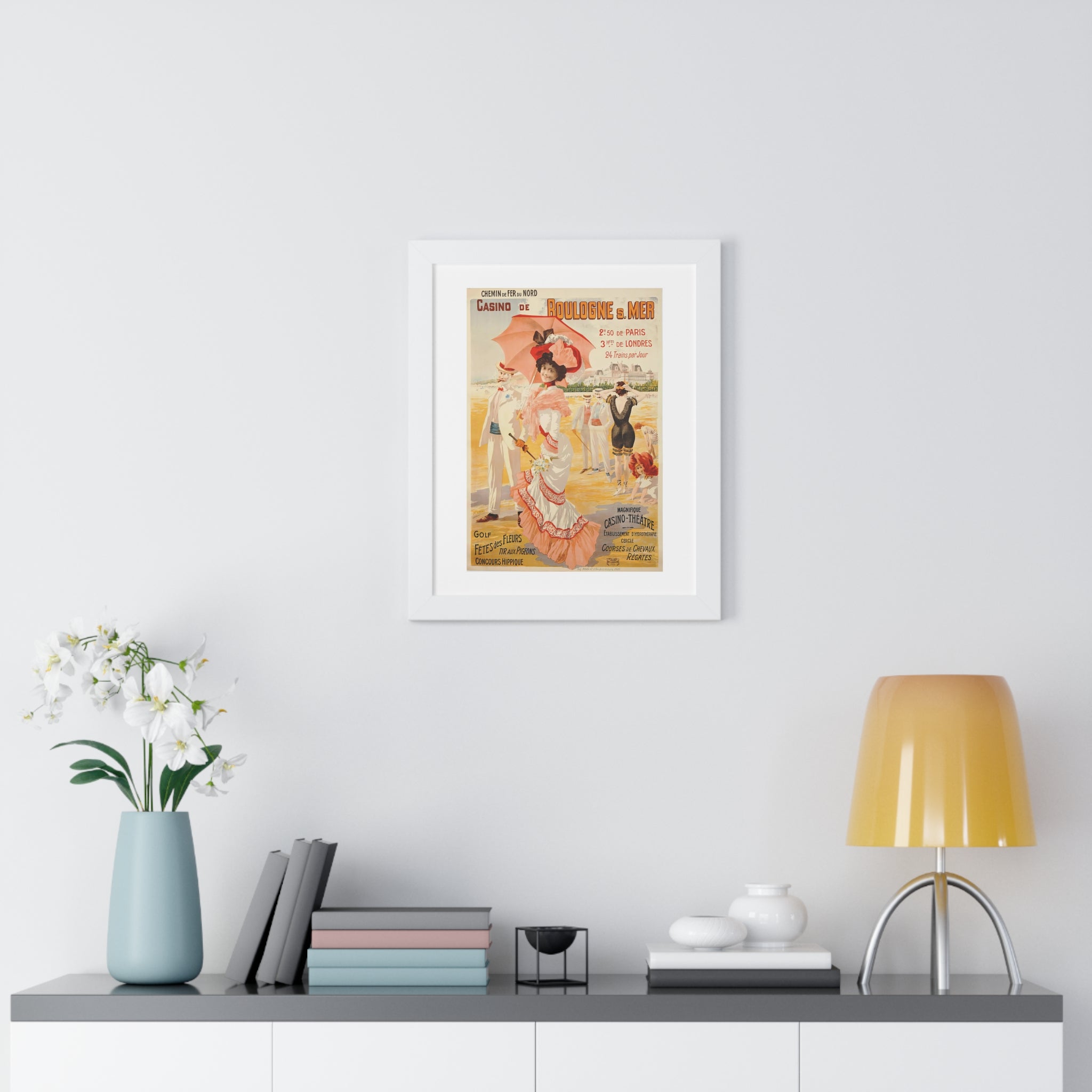 Framed Vertical Poster - Casino de Boulogne s. Mer