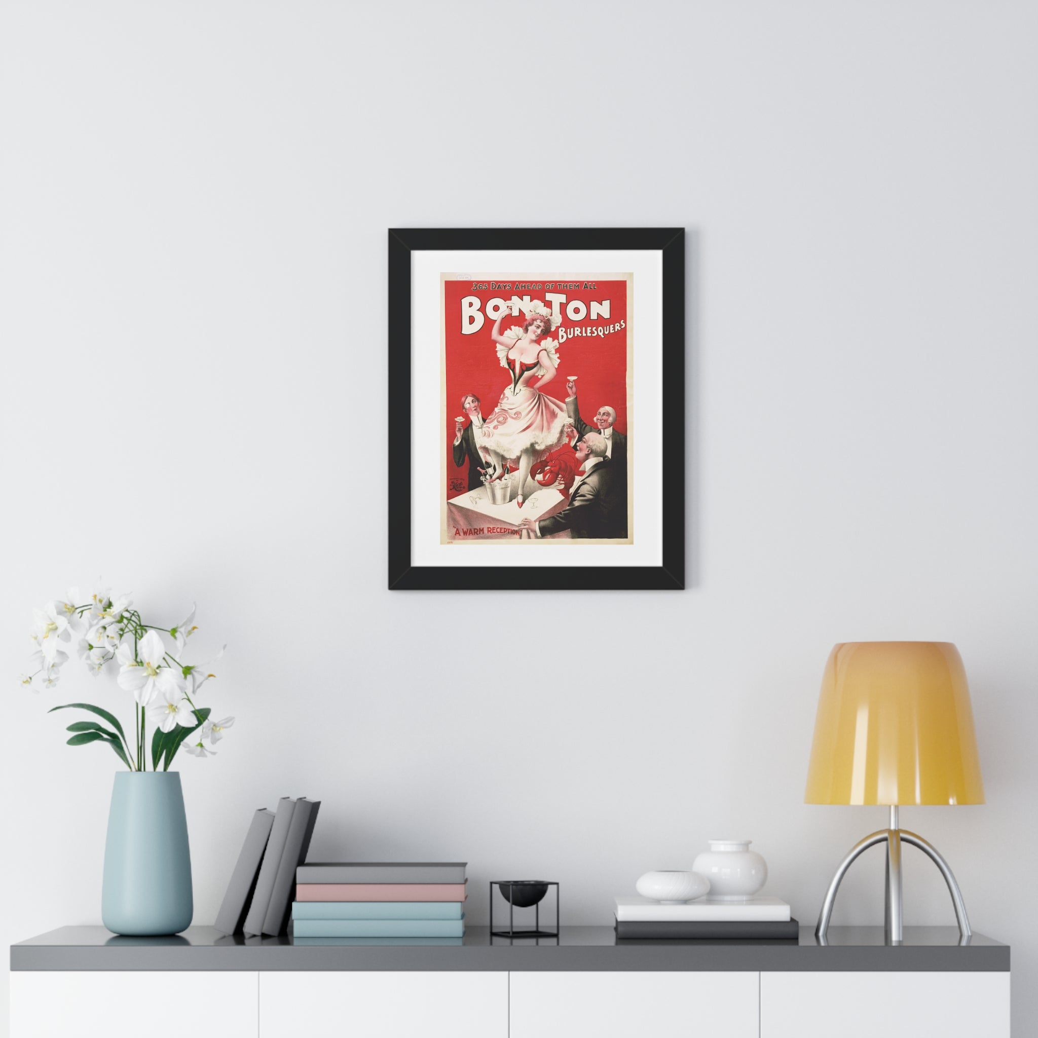Framed Vertical Poster - Bon Ton Burlesquers Vintage Artwork (1898)
