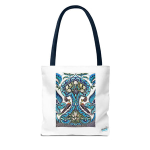 Stylish Tote Bag - Lustered Earthenware Tile Panel