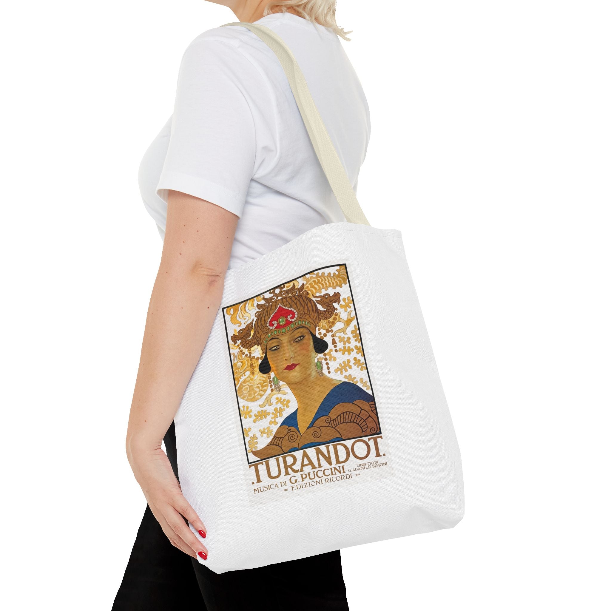 Stylish Tote Bag - Giacomo Puccini’s Opera Turandot Vintage Artwork (1926)
