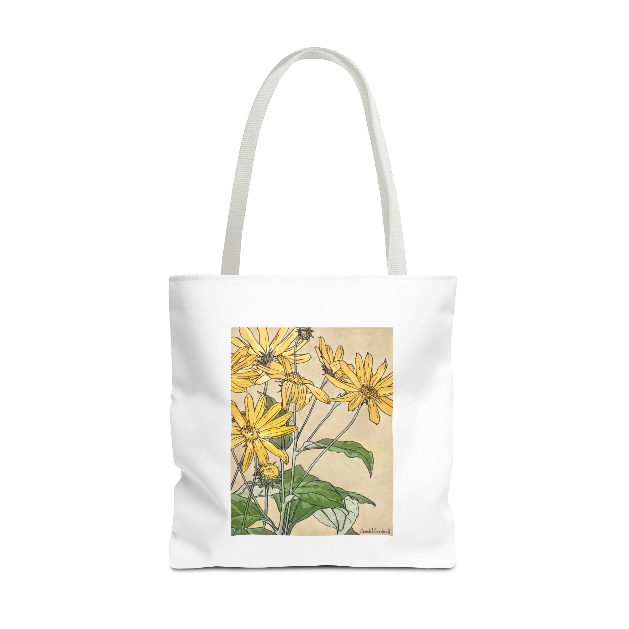 Stylish Tote Bag - Sunflowers Print