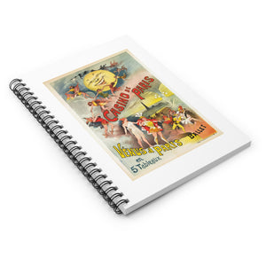 Spiral Notebook (Ruled Line) - Casino de Paris – Vénus à Paris Artwork by Alfred Choubrac
