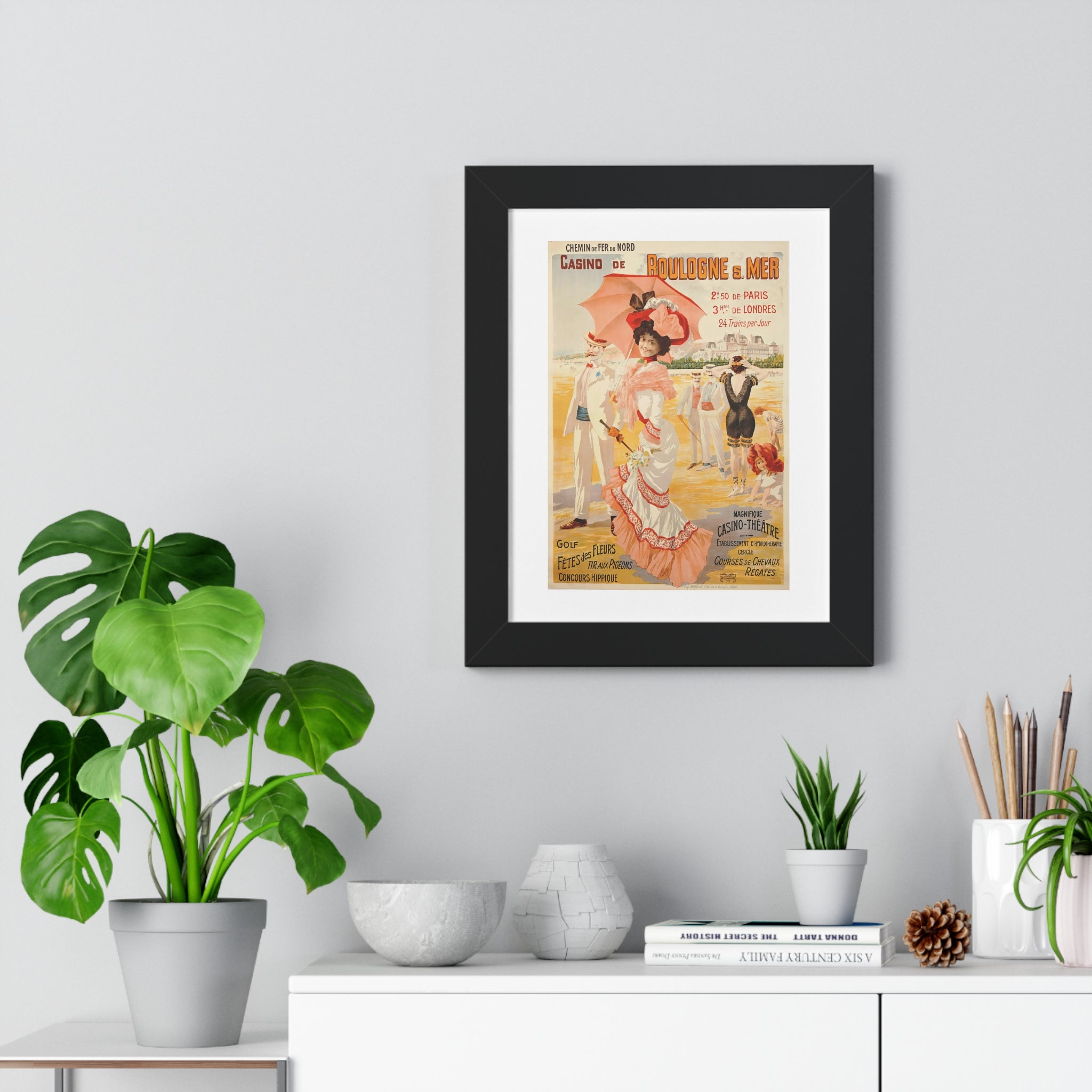 Framed Vertical Poster - Casino de Boulogne s. Mer