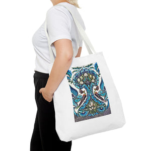 Stylish Tote Bag - Lustered Earthenware Tile Panel