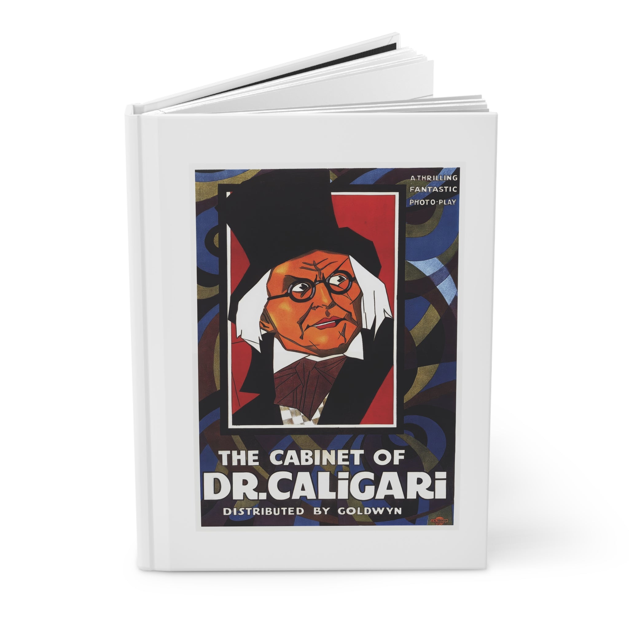Hardcover Journal Matte - The Cabinet of Dr. Caligari Vintage Theatrical Artwork (1919)