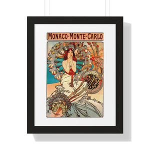 Framed Vertical Poster - Travel to Monaco and Monte-Carlo