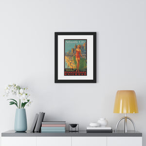 Framed Vertical Poster - Atlantic City - America's All-Year Resort
