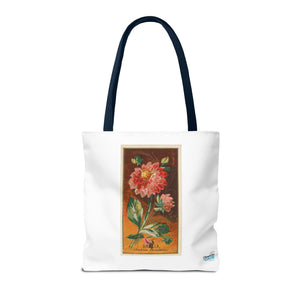 Stylish Tote Bag - Dahlia Coccinea Flower Artwork (1890)
