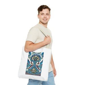 Stylish Tote Bag - Lustered Earthenware Tile Panel