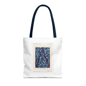 Stylish Tote Bag - Stenciled Flowers in Oriental Style