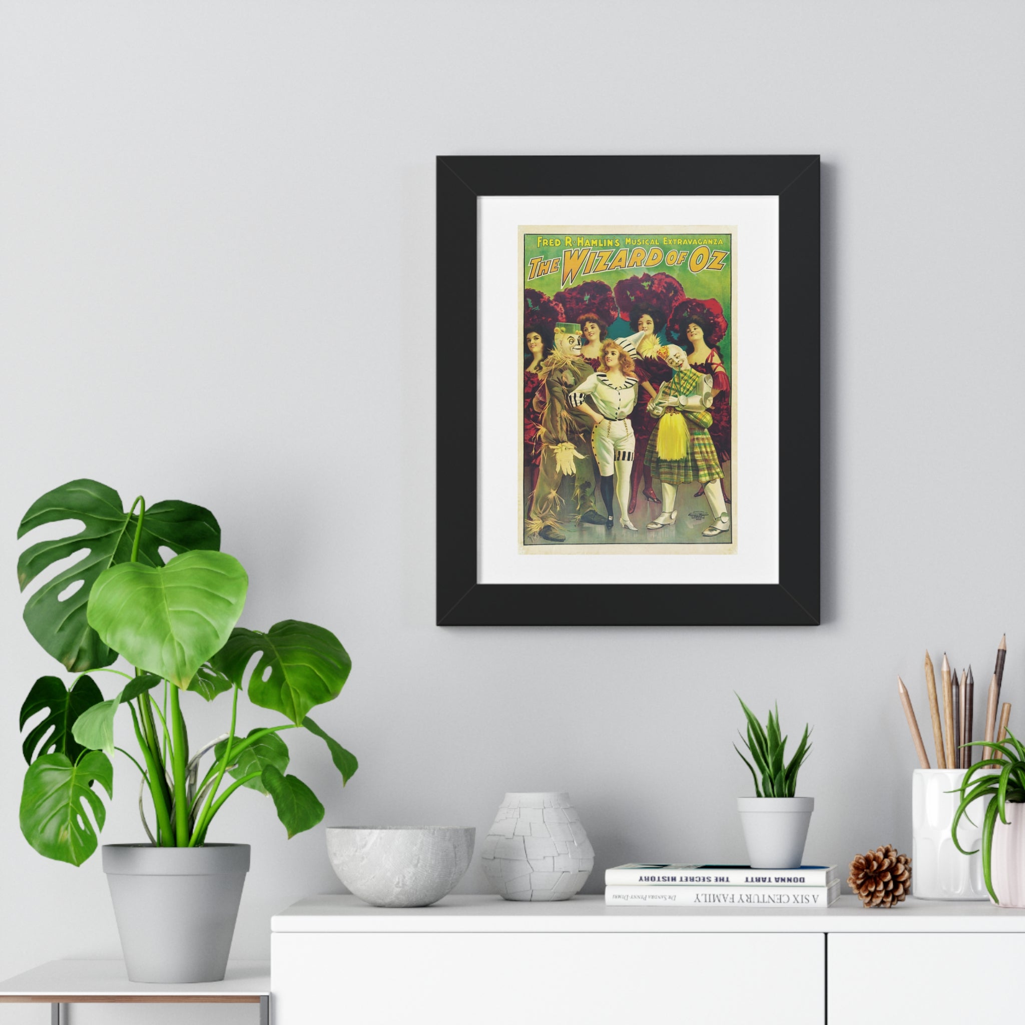 Framed Vertical Poster - The Wizard of Oz Musical Extravaganza Vintage Artwork (1903)