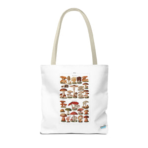 Stylish Tote Bag - Diverse Mushroom (Fungi) Species Print