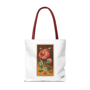 Stylish Tote Bag - Dahlia Coccinea Flower Artwork (1890)