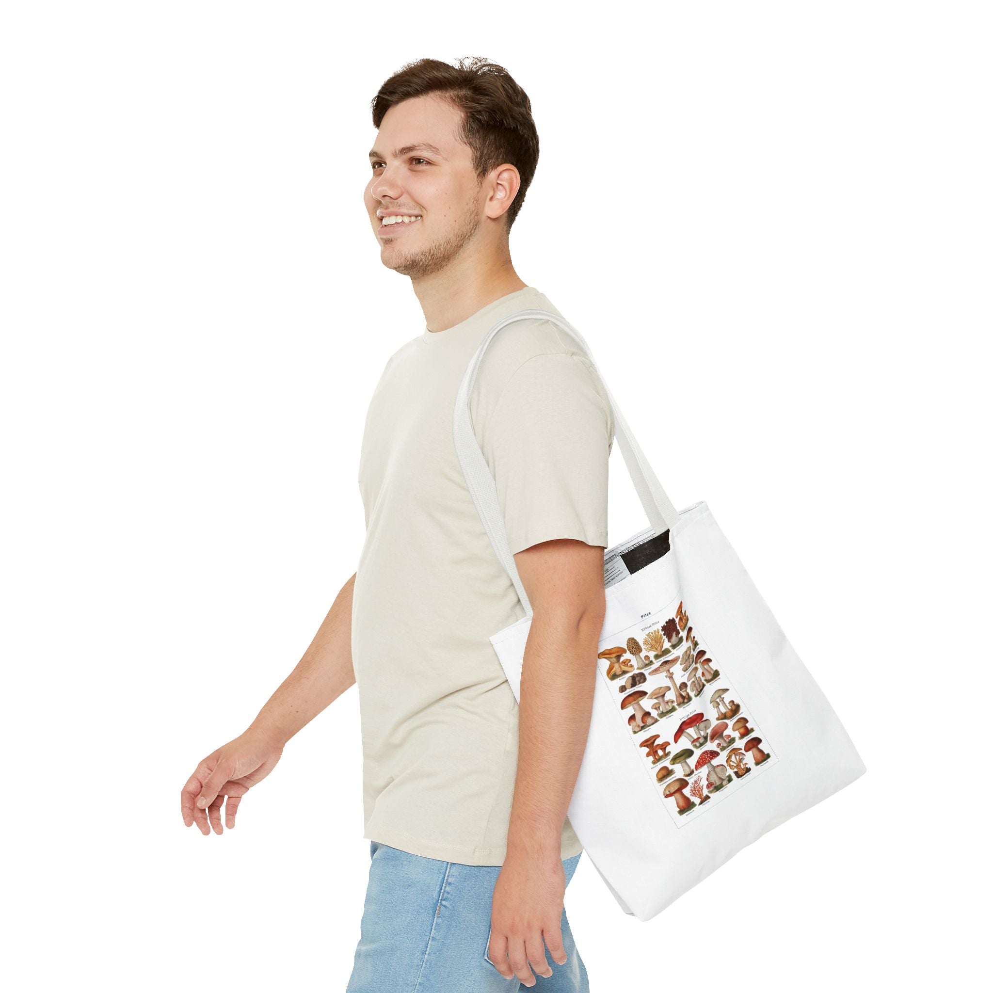 Stylish Tote Bag - Diverse Mushroom (Fungi) Species Print