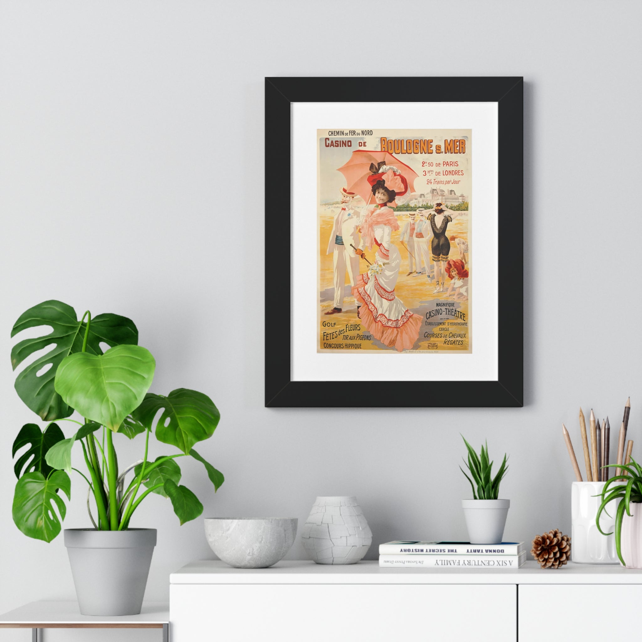 Framed Vertical Poster - Casino de Boulogne s. Mer
