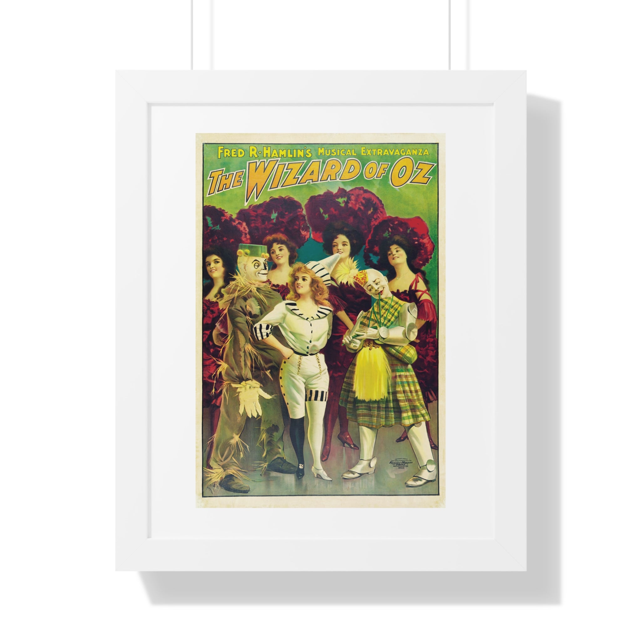 Framed Vertical Poster - The Wizard of Oz Musical Extravaganza Vintage Artwork (1903)