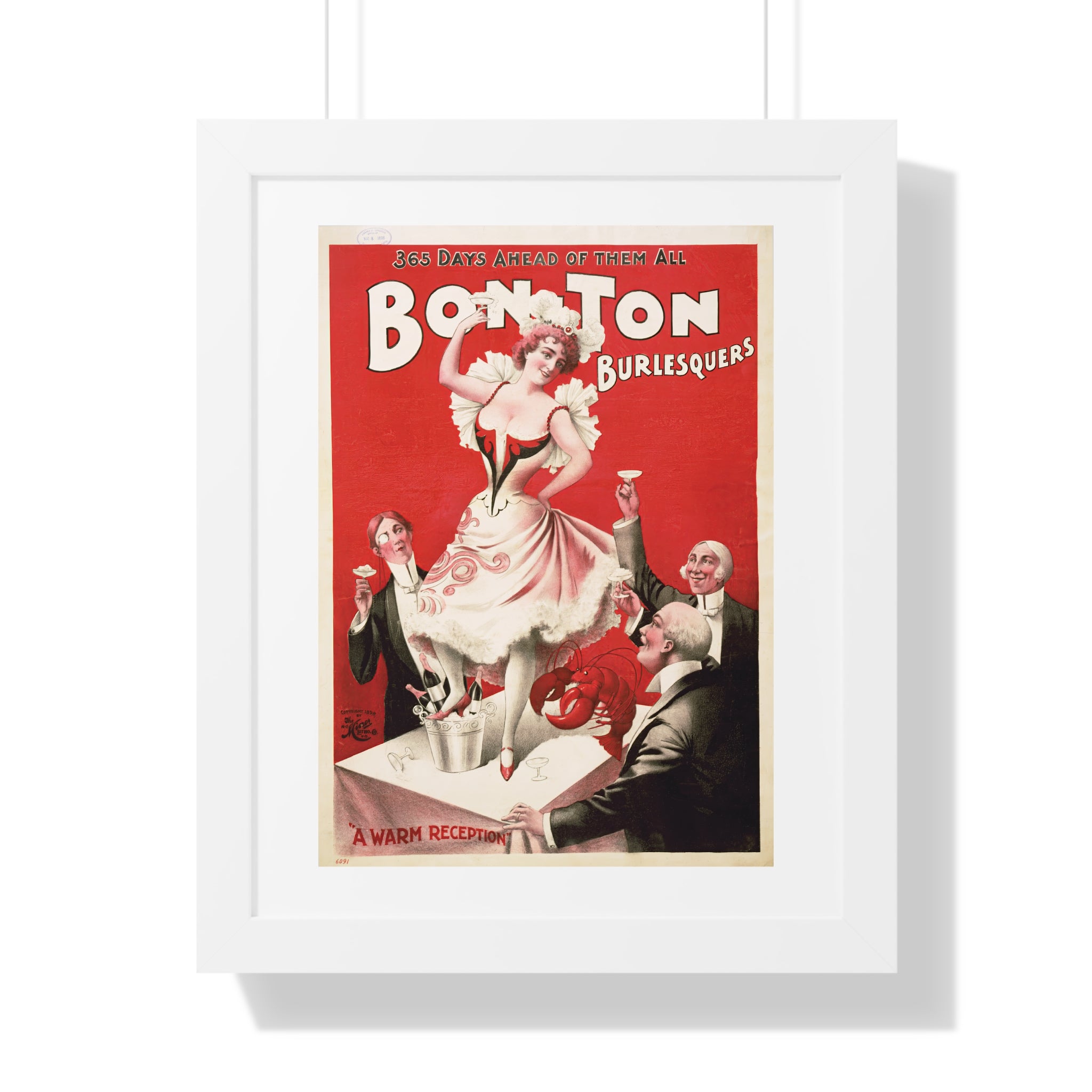 Framed Vertical Poster - Bon Ton Burlesquers Vintage Artwork (1898)