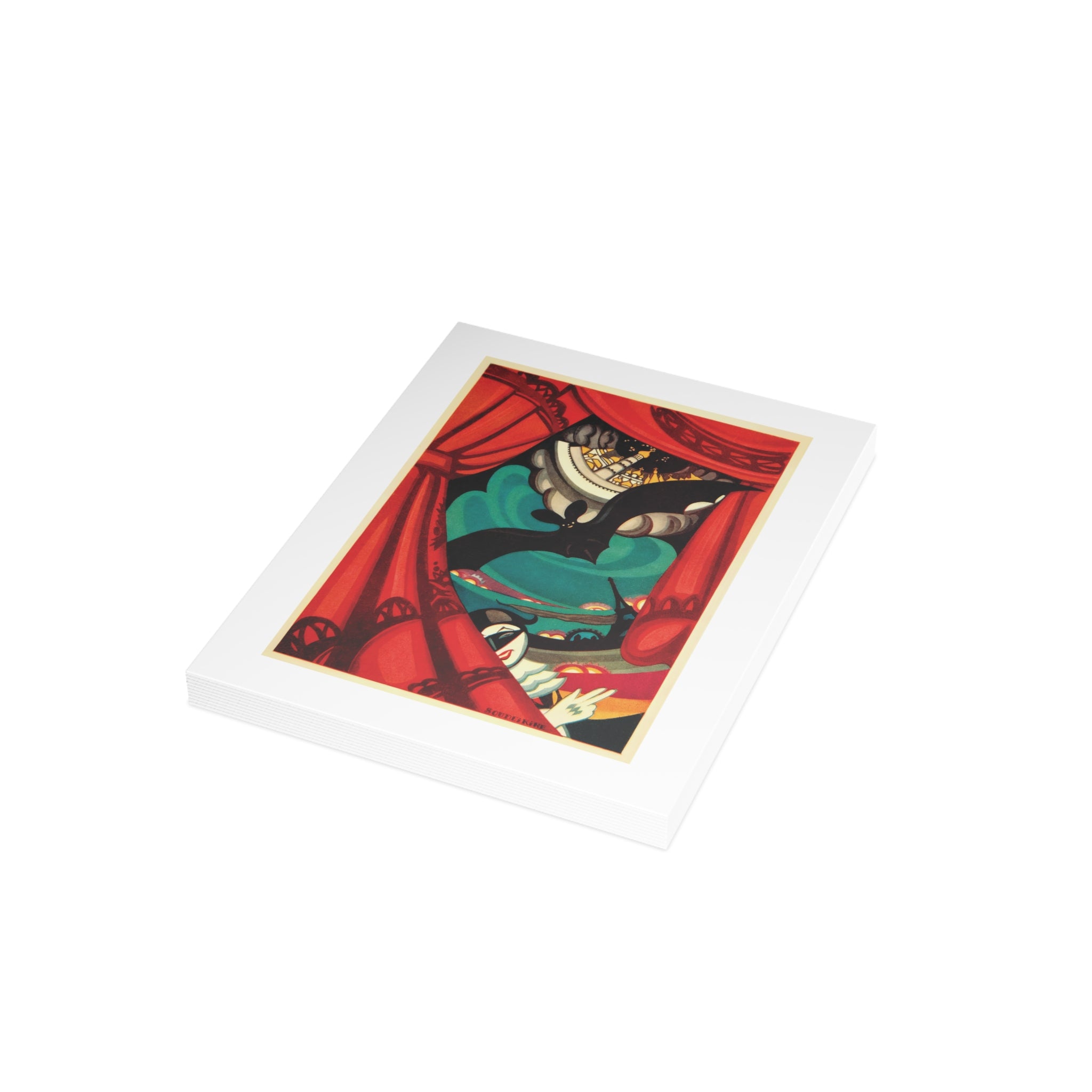 Postcard Bundles (envelopes included) - Nikita Balieff’s Bat Theatre, Moscow Vintage Artwork (1922)