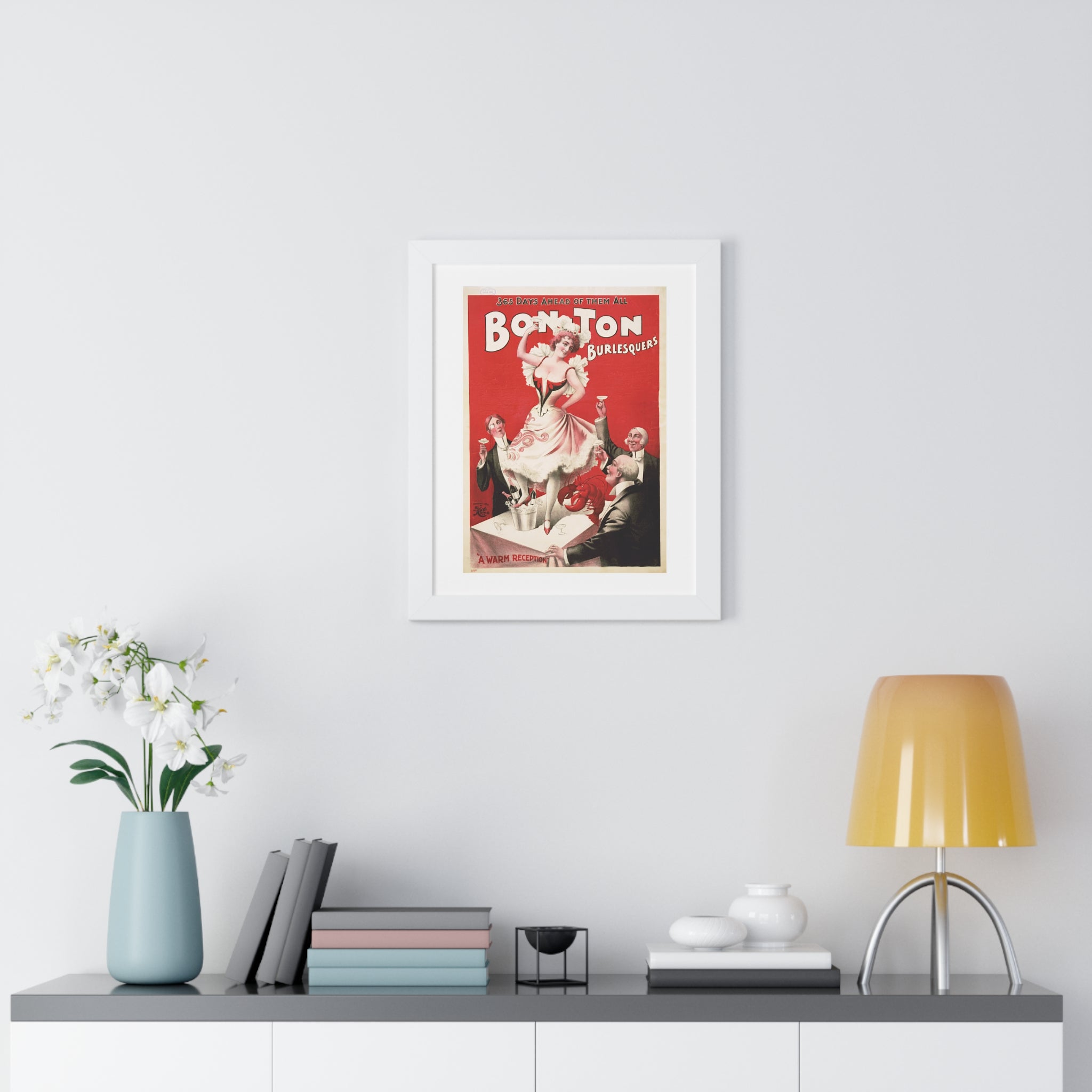 Framed Vertical Poster - Bon Ton Burlesquers Vintage Artwork (1898)