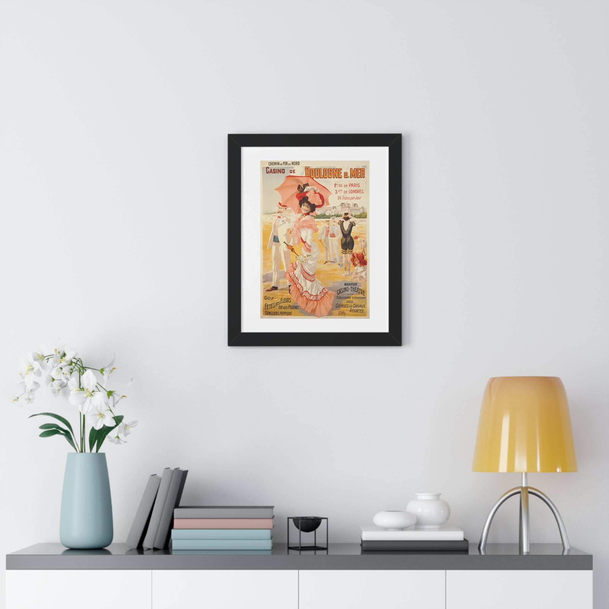 Framed Vertical Poster - Casino de Boulogne s. Mer