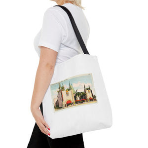 Stylish Tote Bag - Grauman’s Chinese Theatre, Hollywood Vintage Postcard Art