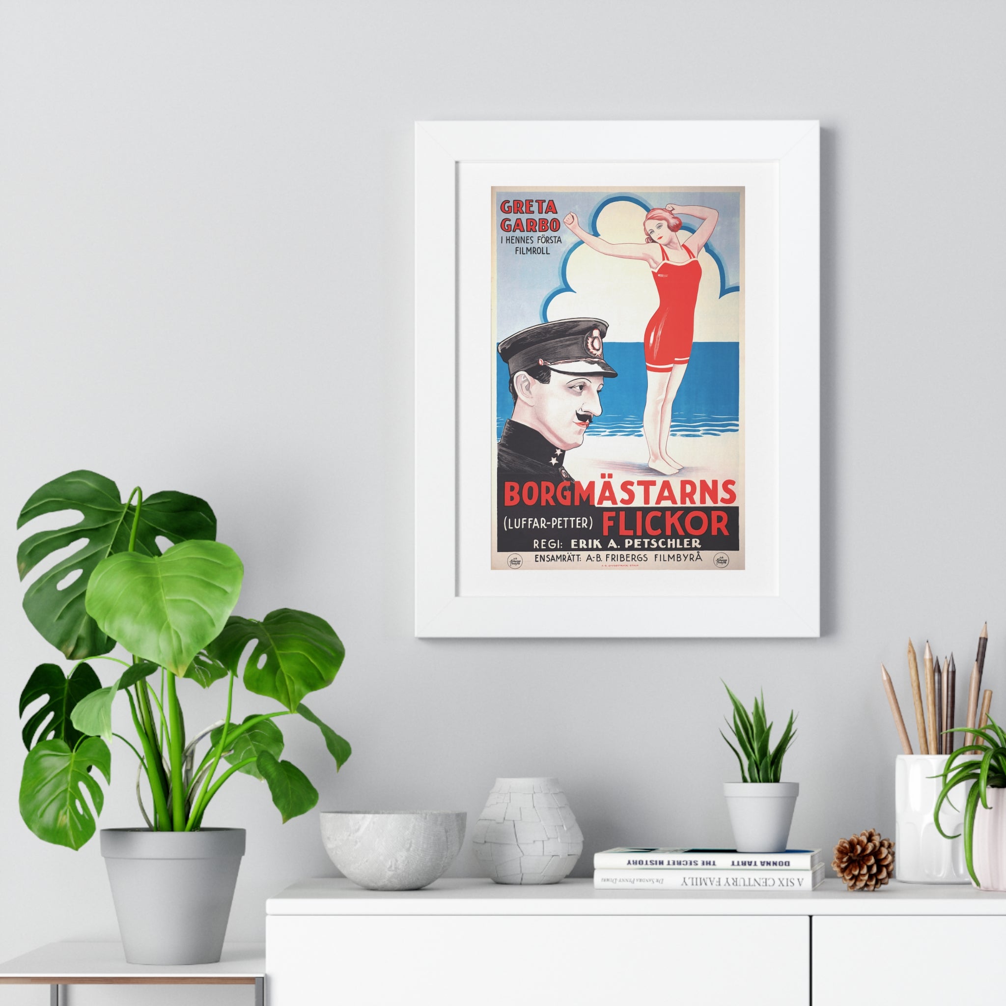 Framed Vertical Poster - Luffar-Petter (Peter the Tramp) Swedish Vintage Artwork