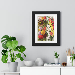 Framed Vertical Poster - Childs' Seeds, Flower Catalog Plate