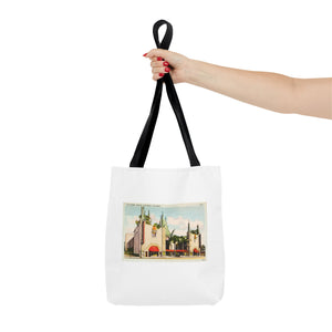 Stylish Tote Bag - Grauman’s Chinese Theatre, Hollywood Vintage Postcard Art