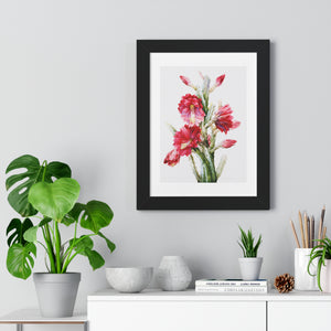 Framed Vertical Poster - A Flowering Cactus: Heliocereus Speciosus