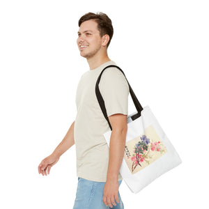 Stylish Tote Bag - Zhao Zhiqian's Flower Album - Peach Blossom Page