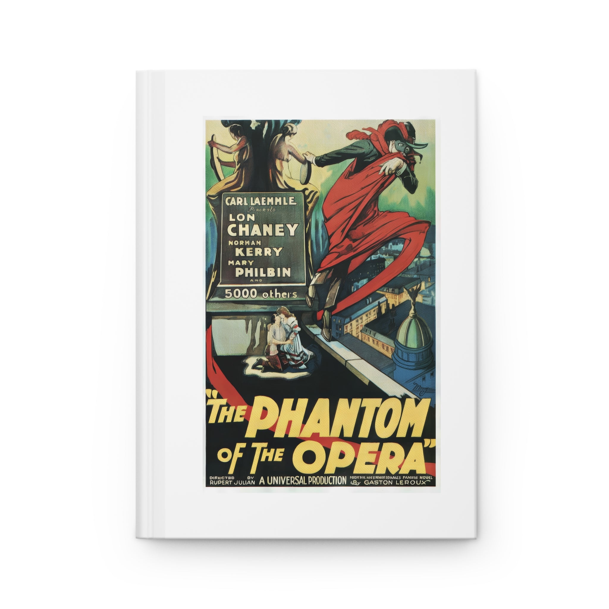Hardcover Journal Matte - The Phantom of the Opera (1925) Vintage Artwork