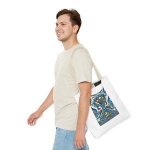 Stylish Tote Bag - Lustered Earthenware Tile Panel