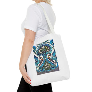 Stylish Tote Bag - Lustered Earthenware Tile Panel