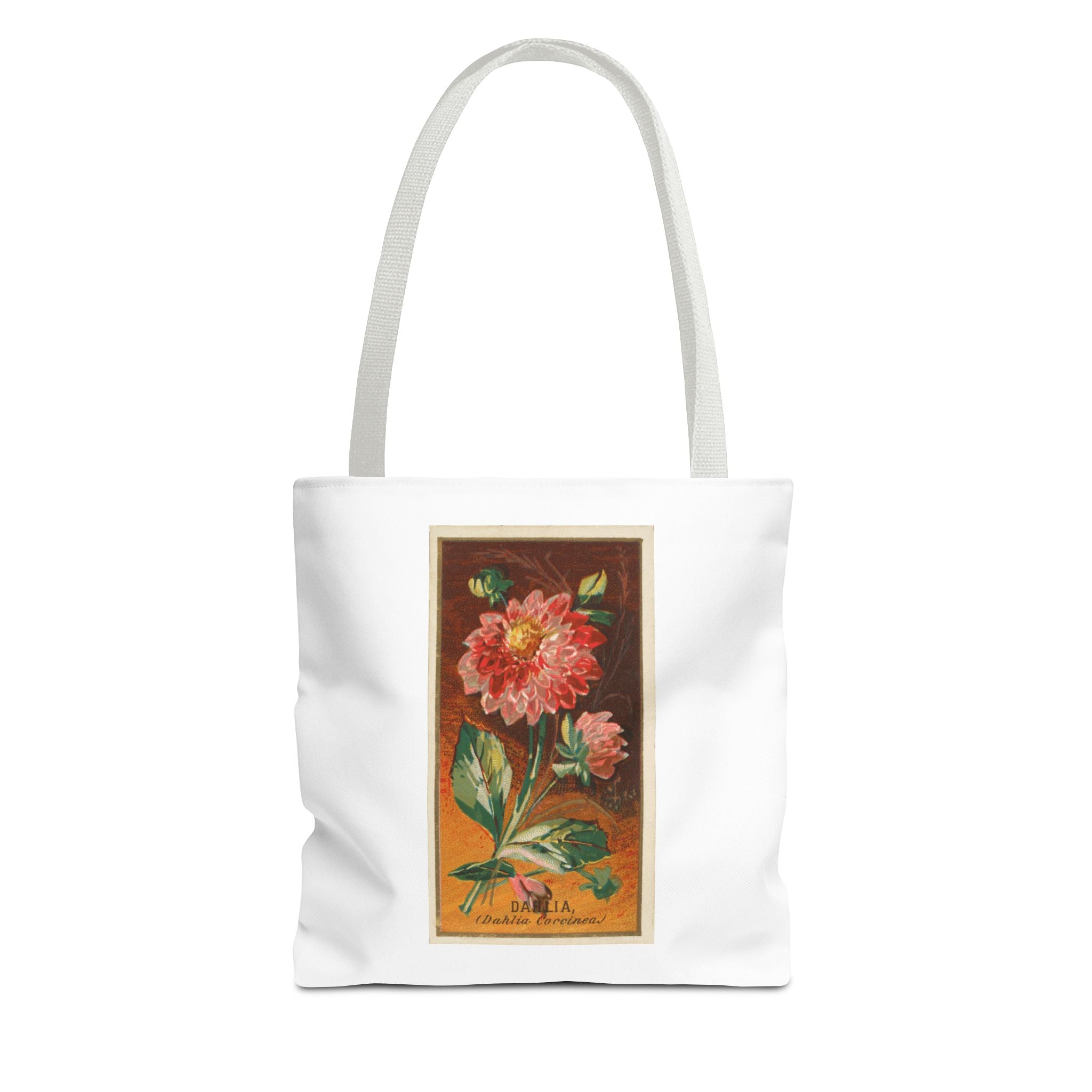 Stylish Tote Bag - Dahlia Coccinea Flower Artwork (1890)