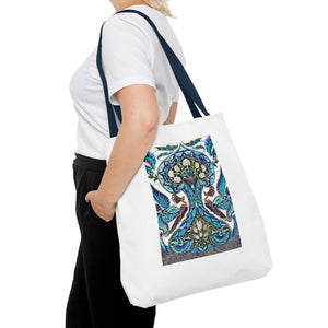 Stylish Tote Bag - Lustered Earthenware Tile Panel