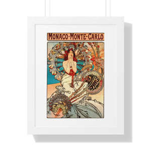 Framed Vertical Poster - Travel to Monaco and Monte-Carlo
