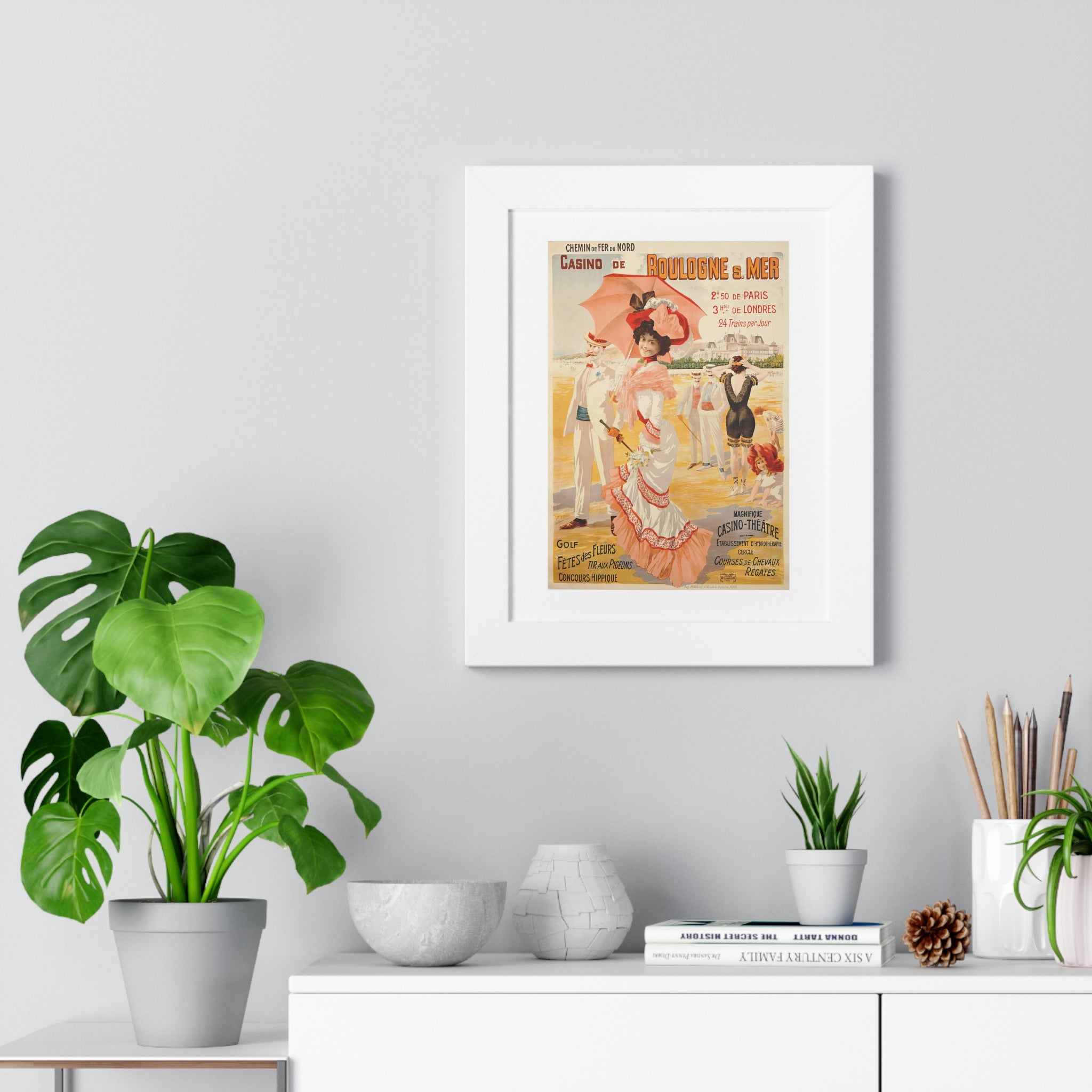 Framed Vertical Poster - Casino de Boulogne s. Mer
