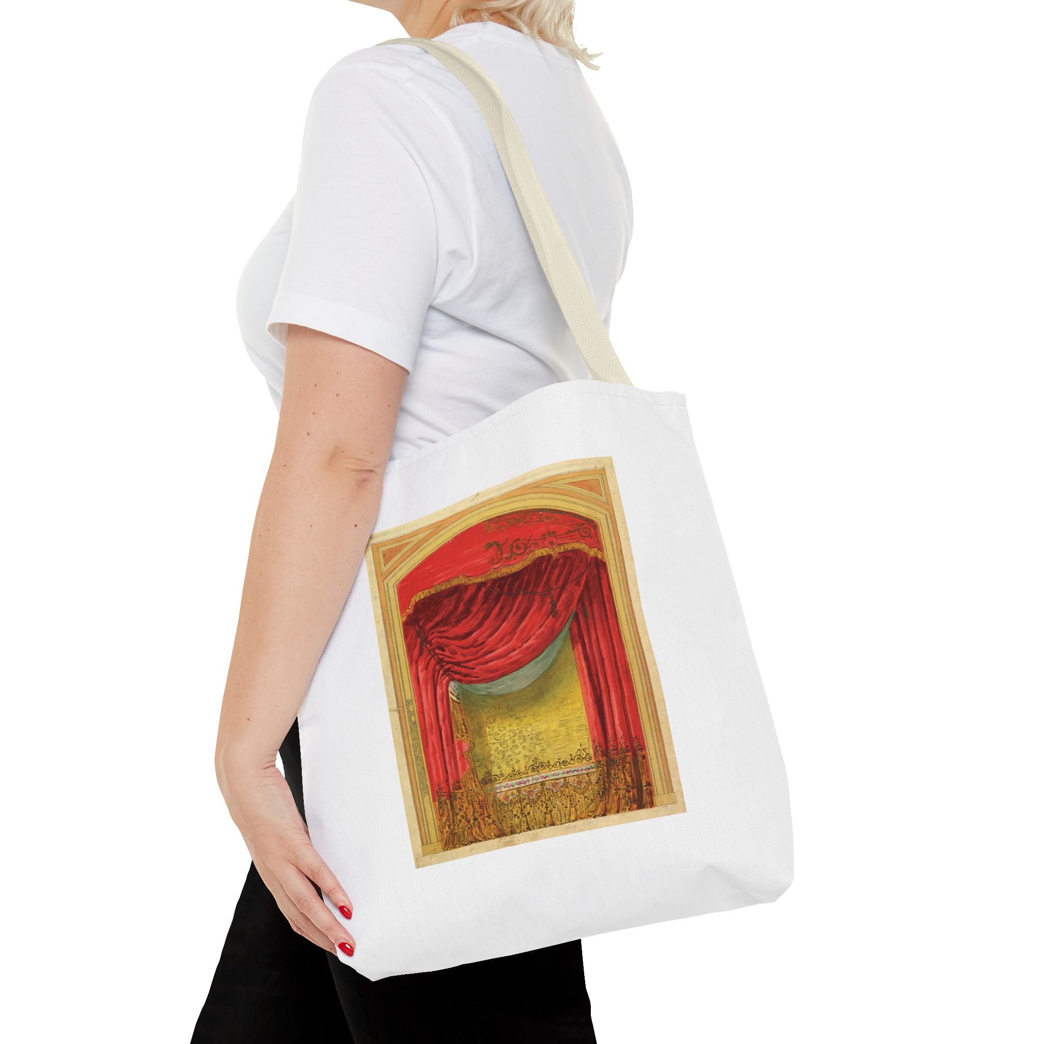 Stylish Tote Bag - Casino de St. Etienne Stage Design Artwork by Eugène Cicéri