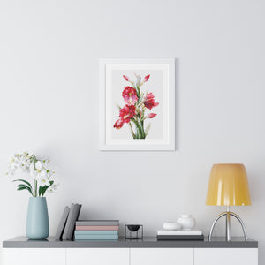 Framed Vertical Poster - A Flowering Cactus: Heliocereus Speciosus