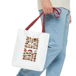 Stylish Tote Bag - Diverse Mushroom (Fungi) Species Print