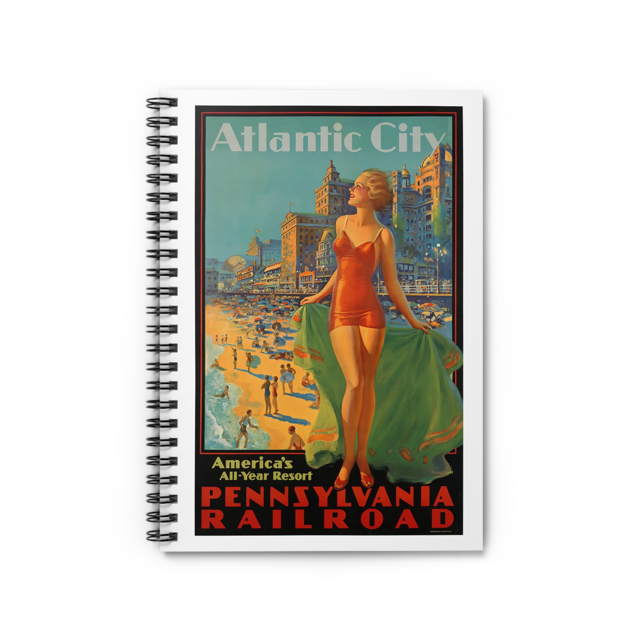 Spiral Notebook (Ruled Line) - Atlantic City - America's All-Year Resort