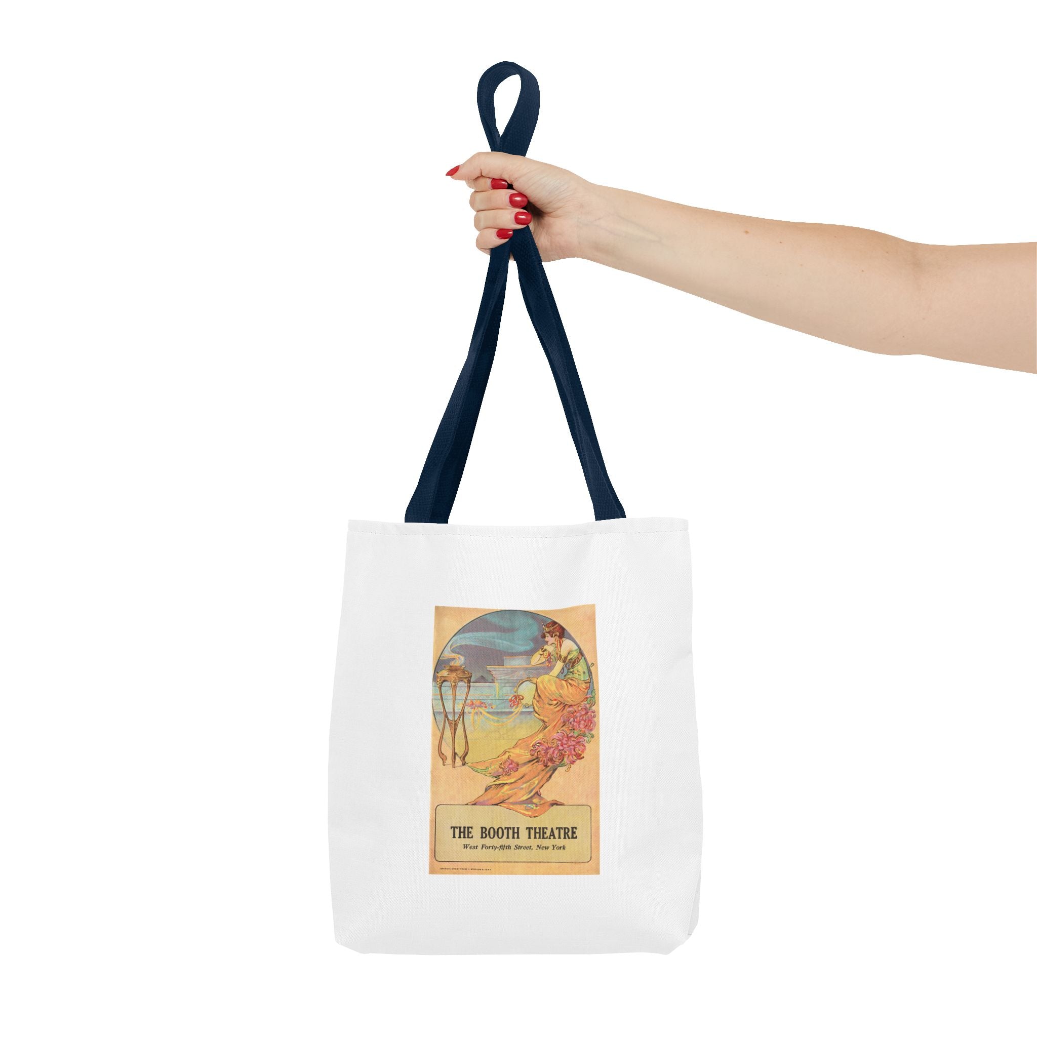 Stylish Tote Bag - Booth Theatre, New York, Vintage Playbill Artwork (1915)