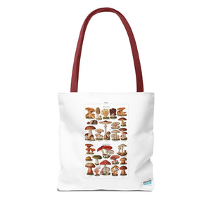 Stylish Tote Bag - Diverse Mushroom (Fungi) Species Print