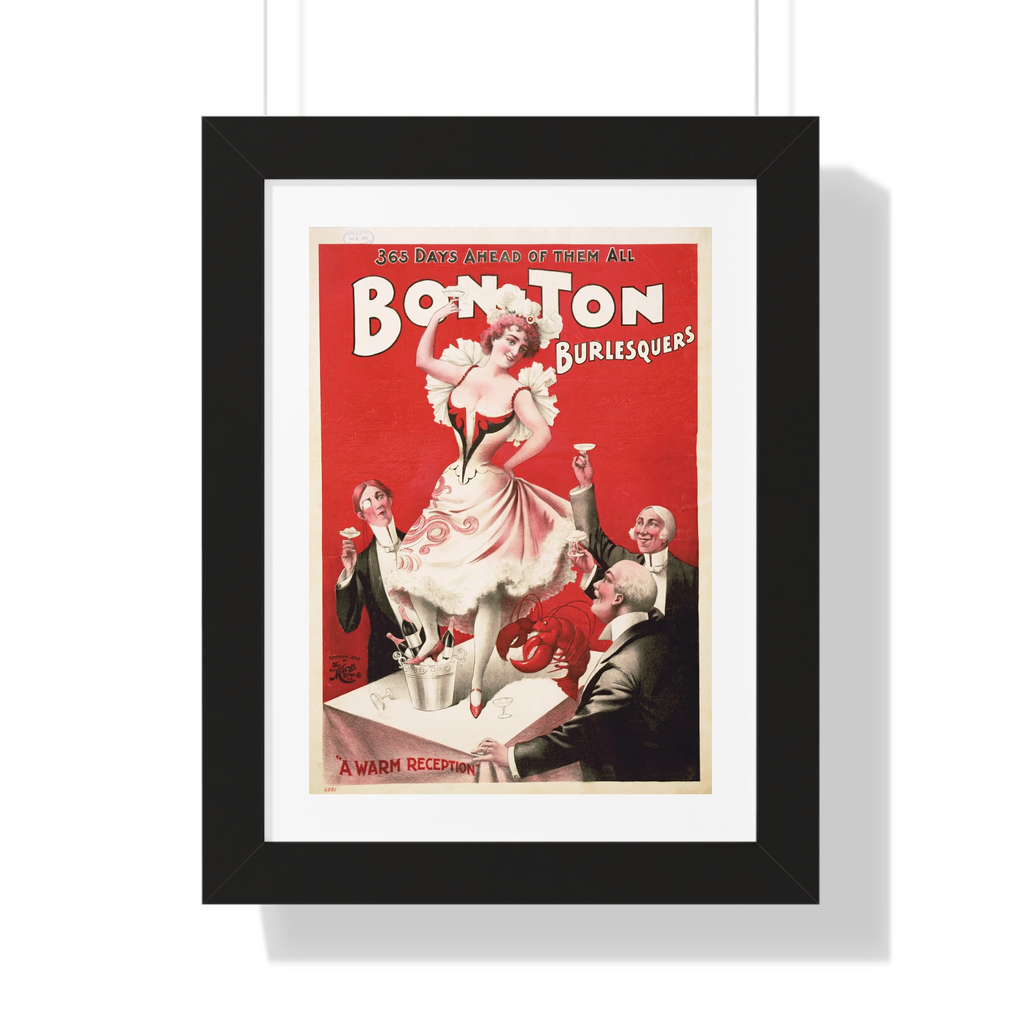 Framed Vertical Poster - Bon Ton Burlesquers Vintage Artwork (1898)