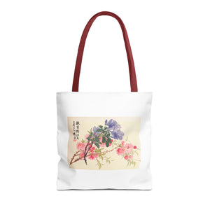 Stylish Tote Bag - Zhao Zhiqian's Flower Album - Peach Blossom Page