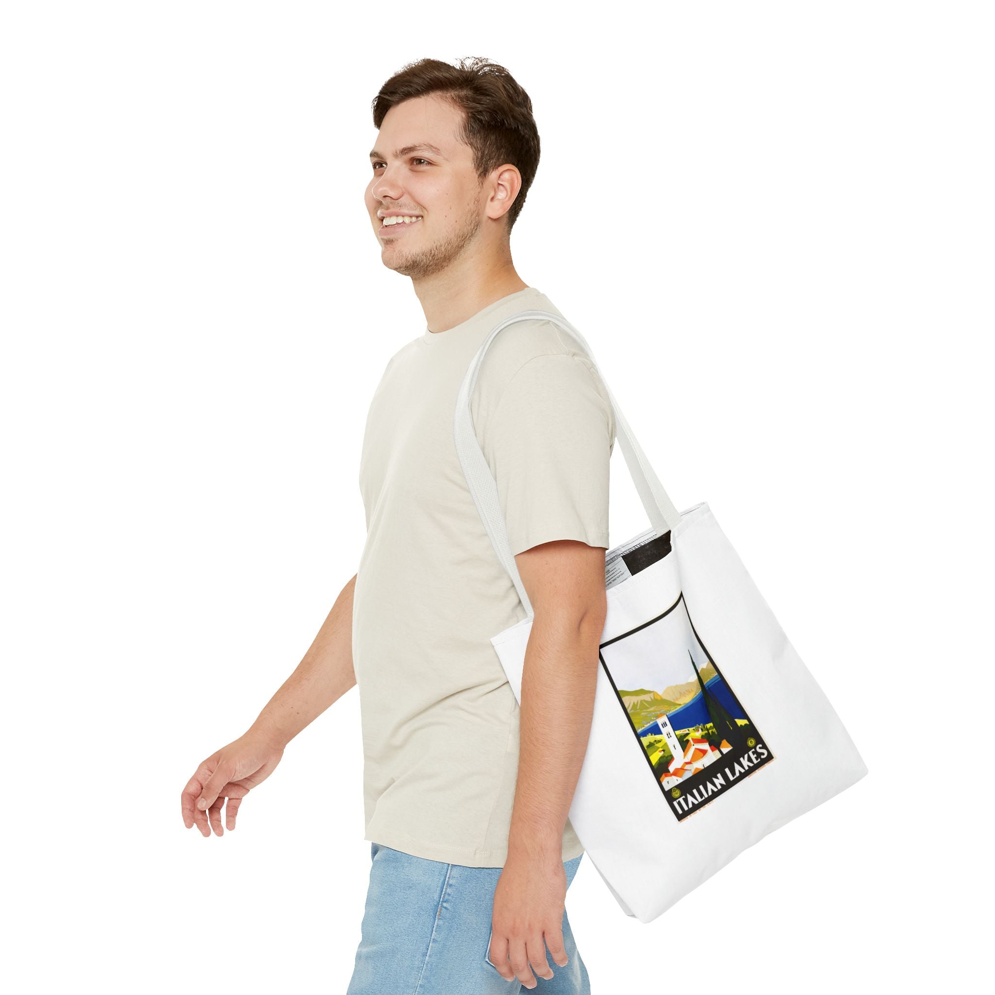 Stylish Tote Bag - Italian Lakes Print